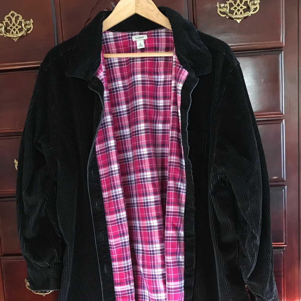 LL Bean Comfort Corduroy Shirt, Lined, Size 3X